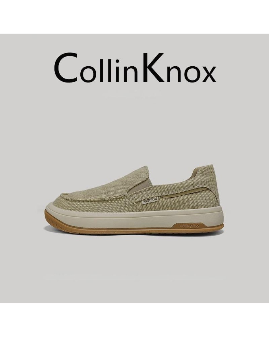 Collinknox UrbanLite Classic White Low-Top Canvas Sneakers