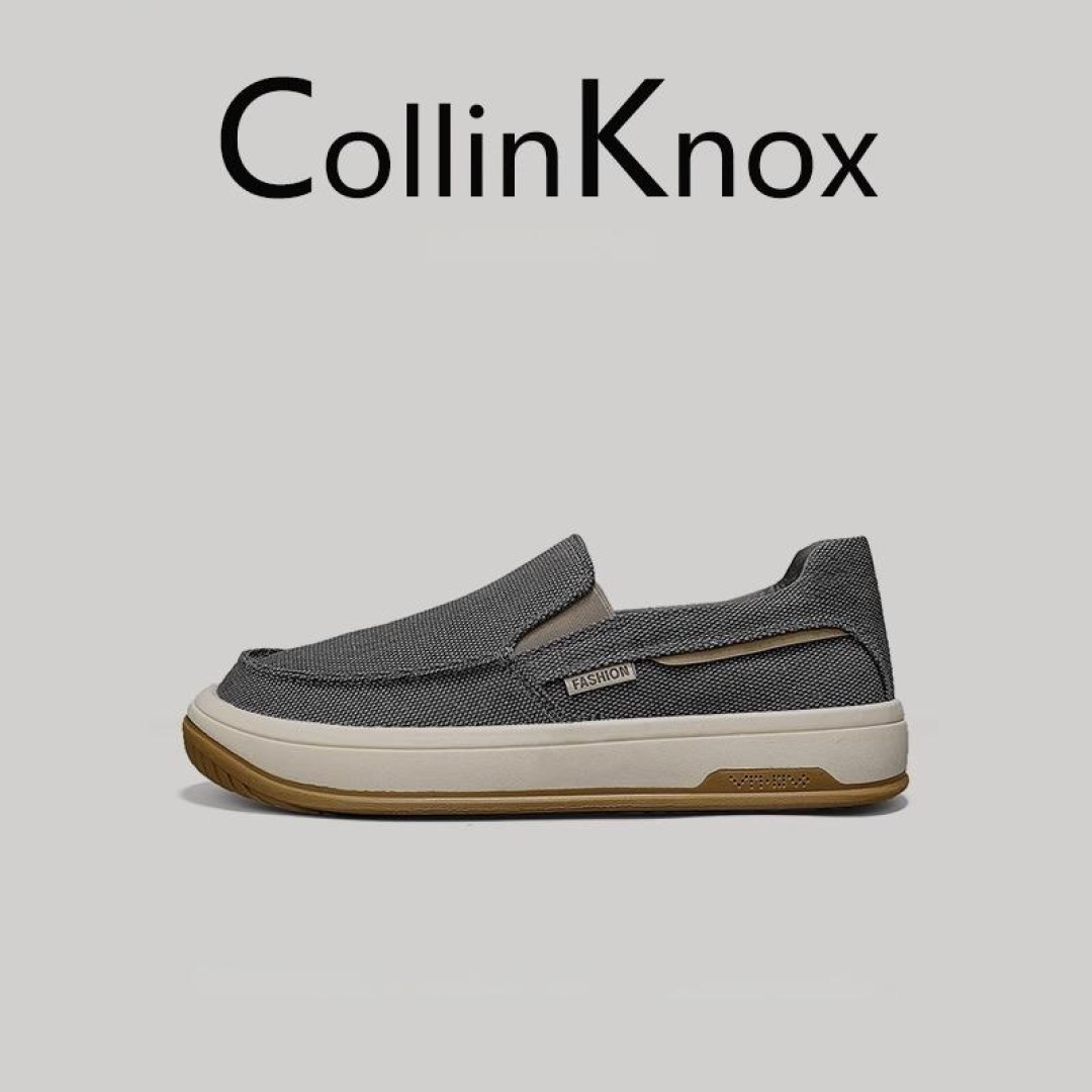 Collinknox UrbanLite Classic White Low-Top Canvas Sneakers