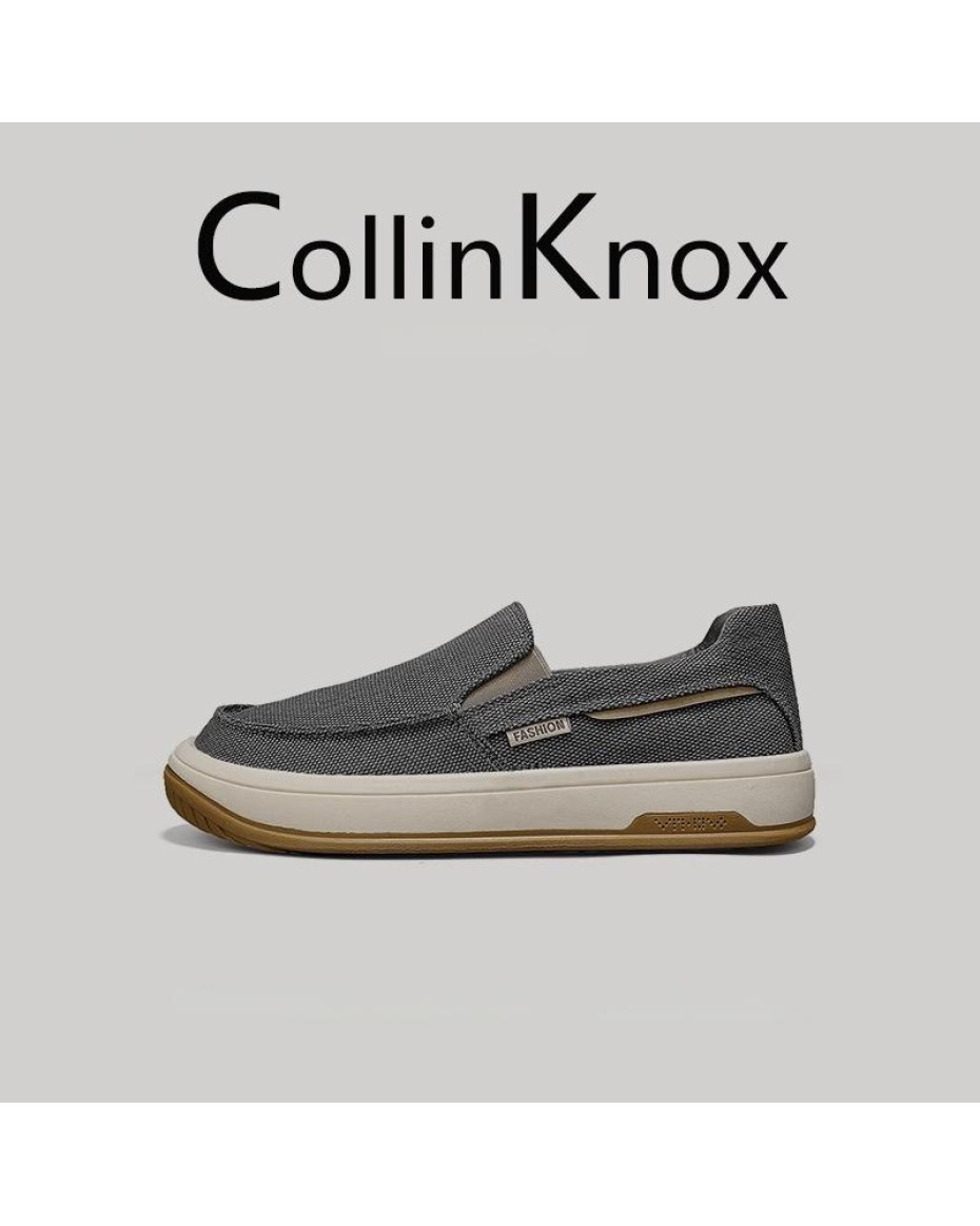 Collinknox UrbanLite Classic White Low-Top Canvas Sneakers